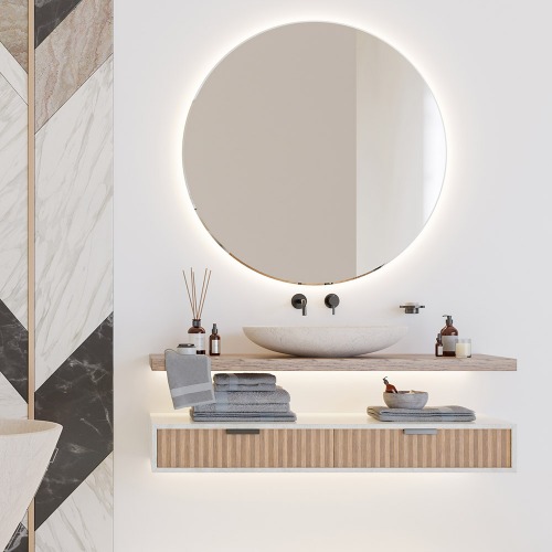 LED 원형 거울 조명 간접 조명 욕실 거울